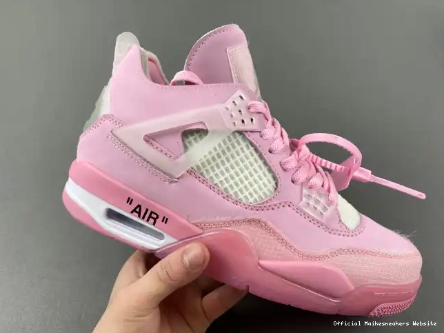 Official Maikesneakers PINK OFF-WHITE X 4 JORDAN 0429